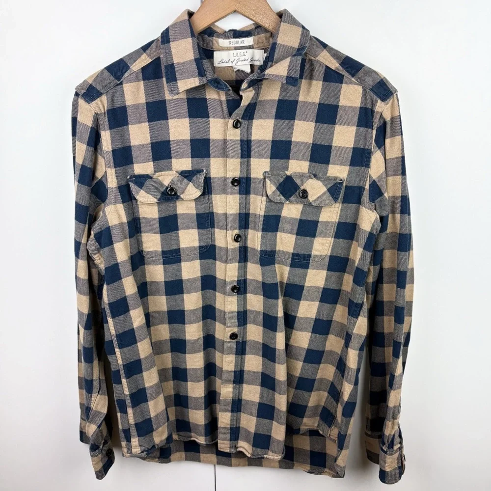 3 FOR $15 H&M Cotton Check Gingham Plaid Flannel Button Down Long Sleeve Shirt